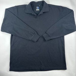 Callaway Golf Mens Long Sleeve Polo Sz M Black Fleece Pullover Nordstrom